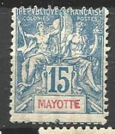 MAYOTTE N° 6 NEUF* CHARNIERE  / MH - Unused Stamps