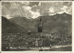 Merano (Bolzano) Panorama E Teleferica Di Avelengo, Ansicht Und Seilbahn In Hafling, View And Cable Car In Avelengo - Merano