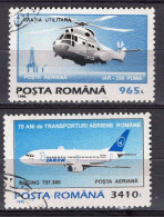 S2820 - ROMANIA ROUMANIE AERIENNE Yv N°321/22 - Usado