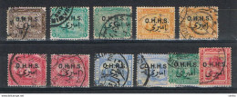 EGYPT:  1907/15  OFFICIALS  -  LOT  11  USED  STAMPS  -  YV/TELL. 2//13 - Dienstmarken