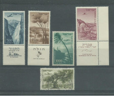 220043642  ISRAEL.  YVERT  AEREO  Nº  9A/14B/15B/16A/17B  USED/MNH - Aéreo