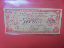 PHILIPPINES BILLET D'URGENCE 5 PESOS Circuler (B.29) - Philippines