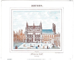 Belgique, "Carte Porcelaine" Porseleinkaart,Hotel De Ville, Bruges, Dim: 127 X 103 Mm - Porzellan