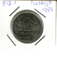 2 FRANCS 1982 FRANCE Coin Semeuse French Coin #AN367 - 2 Francs