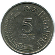 5 CENTS 1982 SINGAPUR SINGAPORE Münze #AR869.D - Singapore