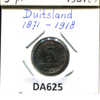 5 PFENNIG 1921 F ALEMANIA Moneda GERMANY #DA625.2.E - 5 Renten- & 5 Reichspfennig