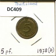 5 PFENNIG 1978 D BRD ALEMANIA Moneda GERMANY #DC409.E - 5 Pfennig