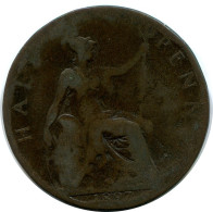 HALF PENNY 1897 UK GROßBRITANNIEN GREAT BRITAIN Münze #AZ615.D - C. 1/2 Penny