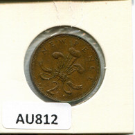 2 NEW PENCE 1971 UK GBAN BRETAÑA GREAT BRITAIN Moneda #AU812.E - 2 Pence & 2 New Pence