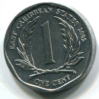 1 CENT 2002 OST-KARIBIK EAST CARIBBEAN UNC Münze #W10907.D - Caraibi Orientali (Stati Dei)