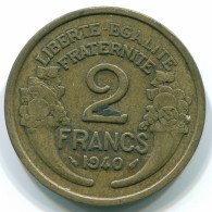 2 FRANCS 1940 FRANKREICH FRANCE Französisch Münze VF/XF #FR1083.8.D - 2 Francs