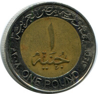 1 POUND 2008 ÄGYPTEN EGYPT BIMETALLIC Islamisch Münze #AP170.D - Egypt