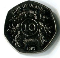 10 SHILLINGS 1987 UGANDA UNC Münze #W11115.D - Oeganda