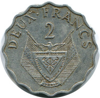 2 FRANCS 1970 RWANDA (RUANDA) Moneda #AP925.E - Rwanda