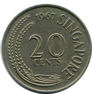 20 CENTS 1967 SINGAPUR SINGAPORE Moneda #AR173.E - Singapour