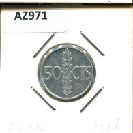 50 CENTIMOS 1966 ESPAÑA Moneda SPAIN #AZ971.E - 50 Centesimi