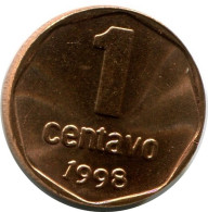 1 CENTAVO 1998 ARGENTINIEN ARGENTINA Münze UNC #M10082.D - Argentine