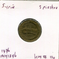 5 QIRSH 1976 SIRIA SYRIA Islámico Moneda #AR388.E - Syria