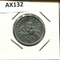 50 CENTS 1989 SINGAPORE Coin #AX132.U - Singapore