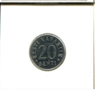 20 SENTI 1997 ESTONIE ESTONIA Pièce #AS683.F - Estonia