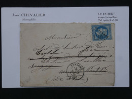 BR16 FRANCE BELLE LETTRE 1864 VENDOME AU CHATEAU LAVALLIERE CASTEL LAUNAY REDISTRIB. + NAPOLEON N° 28 +AFF. PLAISANT+++ - 1863-1870 Napoléon III Lauré