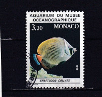 MONACO OBLITERES 1985 : OBLIT. Y/T  N° 1523 CHAETODON COLLARE Poisson - Used Stamps