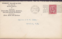 Canada ROBERT ALLAN & Co. Fish Herrings Lobsters MONTREAL 1905 Cover Brief Lettre ARICHAT (Arr.) Edw. VII. Stamp - Lettres & Documents