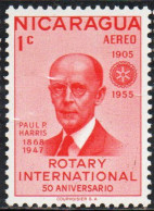 NICARAGUA 1955 ROTARY INTERNATIONAL PAUL HARRIS 1c USED USATO OBLITERE' - Nicaragua