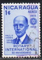 NICARAGUA 1955 ROTARY INTERNATIONAL PAUL HARRIS 1cor USED USATO OBLITERE' - Nicaragua