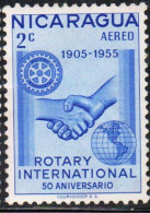 NICARAGUA 195 ROTARY INTERNATIONAL HANDCLASP EMBLEM GLOBE 2c MNH - Nicaragua