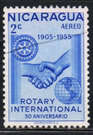 NICARAGUA 195 ROTARY INTERNATIONAL HANDCLASP EMBLEM GLOBE 2c USED USATO OBLITERE' - Nicaragua