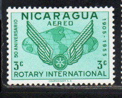 NICARAGUA 195 ROTARY INTERNATIONAL HANDCLASP EMBLEM MAP OF WORLD 3c MH - Nicaragua