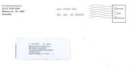 AUSTRALIA..- 2023, POSTAGE PAID SEALED COVER FROM MELBOURNE AUSTRALIA TO DUBAI. - Brieven En Documenten