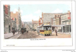 EARLY SUPERB TRAM MELBOURNE - BOURKE Street Victoria Australia UNUSED UNDIVIDED BACK - Melbourne