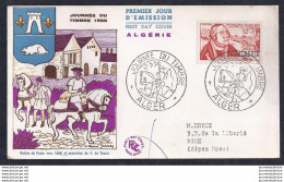Enveloppe Fdc Journee Du Timbre 1956 Alger - FDC