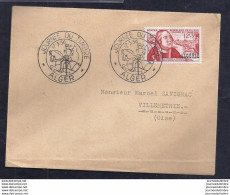 Enveloppe Locale Journee Du Timbre 1956 Alger - FDC