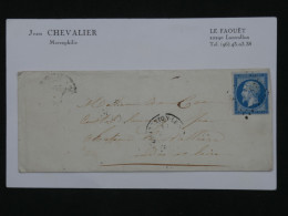 BR17 FRANCE BELLE LETTRE  1859 CHARENTON LE PONT  A CHATEAU LAVALLIERE CASTEL LAUNAY  +N° 14  +AFF. INTERESSANT++ - 1853-1860 Napoleon III