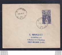 Enveloppe Premier Jour Journée Du Timbre 1951 Civray - 1950-1959