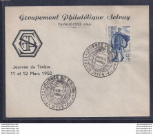 Enveloppe Locale Journee Du Timbre 1950 Tavaux - 1950-1959