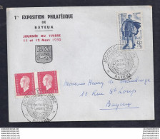 Enveloppe Locale Journee Du Timbre 1950 Bayeux Dulac - 1950-1959