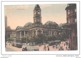 RP Melbourne Victoria TOWN HALL TRAM MANY TRAMS TROLLEY UNUSED - Melbourne