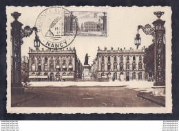 Carte Maximum Journee Du Timbre 1947 Nancy Place Stanislas - Altri & Non Classificati