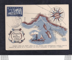 Carte Locale Journee Du Timbre 1946 Monaco - Lettres & Documents