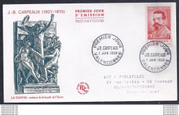 Enveloppe Premier Jour Carpeaux 1958 - 1950-1959