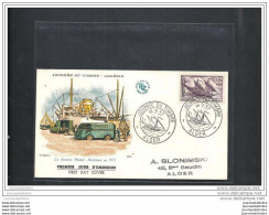 Enveloppe Fdc Journée Du Timbre 1957 Alger - 1950-1959