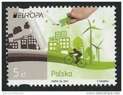 POLONIA/ POLAND/ POLSKA/ POLOGNE-  EUROPA 2016 -"ECOLOGIA -EL PENSAMIENTO VERDE -THINK GREEN".- SERIE De 1 V. - 2016