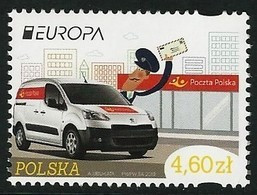 POLONIA/ POLAND/ POLOGNE/ POLSKA .- EUROPA 2013-"VEHICULOS POSTALES -  POSTAL VEHICLE"- SERIE De 1 V. - 2013