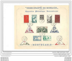 Encart  Exposition Philatelique Internationale Monaco 10/12/1955 - Postmarks