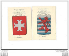 11 Carte Blasons Exposition Federale De Timbres Postes 1936 Congres De La F.i.p - Tarjetas Conmemorativas