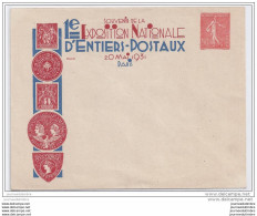 Entier Postal 50 C Semeuse Expostion Nationale D´entiers Postaux 1931  Draim - Overprinted Covers (before 1995)